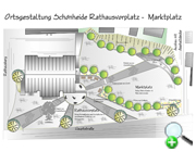 Rathausvorplatz und Marktplatz Schönheide